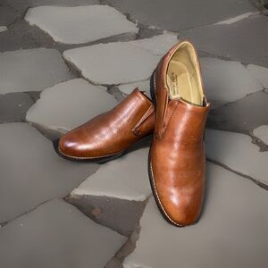 American Classic DelaRentis Handcrafted Brown Loafer Slip On Shoes Size 10M EUC